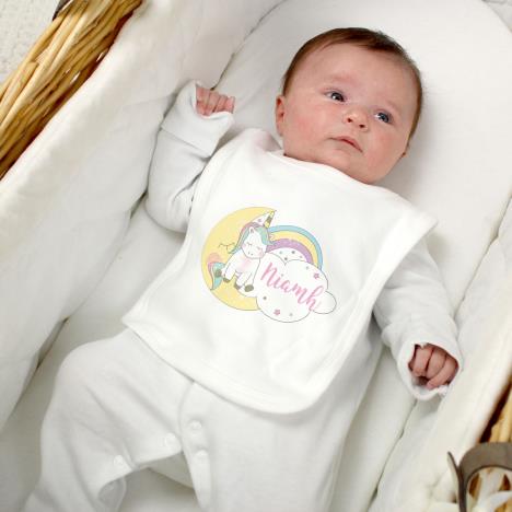 Personalised Baby Unicorn Bib Extra Image 1